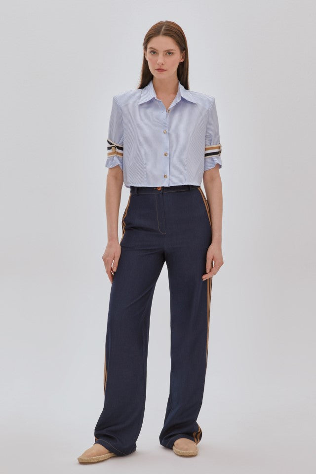 Vatkalı Crop Gömlek